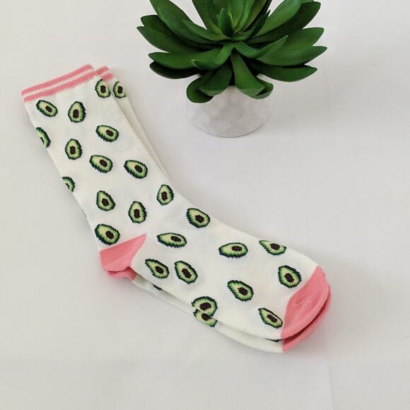 Avocado Print Fun Gift Women's Socks Size 5-10 NEW - Picture 3 of 4
